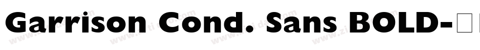 Garrison Cond. Sans BOLD字体转换